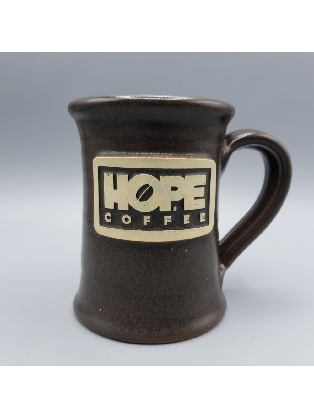 Deneen Pottery Hand Thrown Coffee Mug Hope Coffee Chocolate Brown 2016 Cup Tea